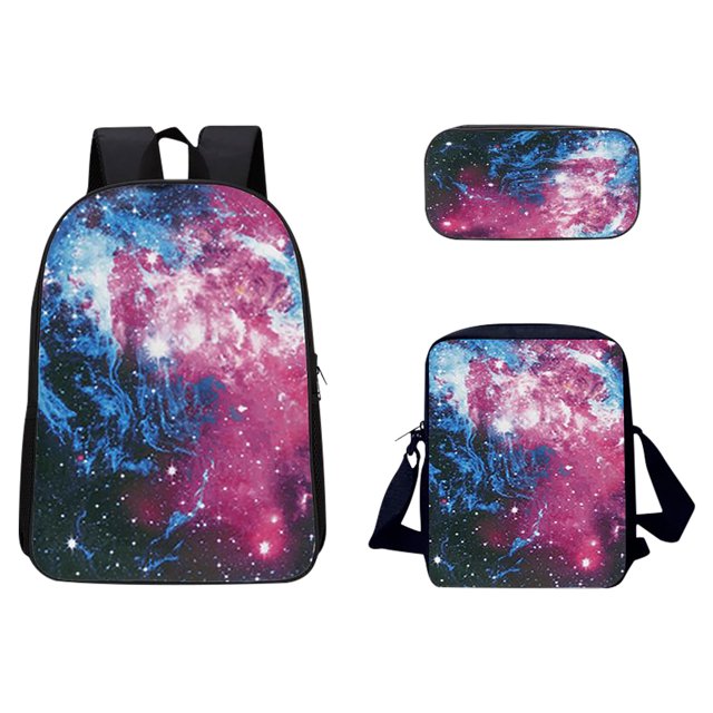 Bolso de escuela con patrón de animales en 3D, bolso multifunción de viaje transpirable para exteriores, 3 piezas Wmkox8yii jkg5013