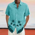 thumbnail image 4 of Mens Digital 3D Printed T Shirt Short Sleeved Shirt Top Lapel, 4 of 5