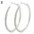 thumbnail image 6 of Yesbay Women's 1 Pair Crystal Earrings Rhinestone Hoop Circle Dangle Jewelry-Golden, 6 of 6