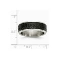 thumbnail image 6 of Stainless Steel Polished and Textured Black Ip-plated Band Size: 8; for Adults and Teens; for Women and Men, 6 of 6