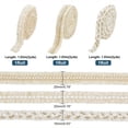 thumbnail image 3 of HLONK 3pcs 3 Styles Polyester Braided Lace Ribbon  With Plastic Imitation Pearl Accessories  For DIY Garment Accessories  White  5/8~3/4 Inch(16~20mm), 3 of 6