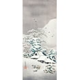 thumbnail image 2 of Takahashi, Hiroaki 13x24 Black Ornate Wood Framed with Double Matting Museum Art Print Titled - Sawatari in Snow, 2 of 4