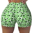 thumbnail image 2 of Gukieu Happy St. Patrick's Day Print Women's Sports Shorts, Elastic Waist High Stretch Running Yoga Gym Sweatpants-X-Large, 2 of 8