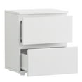 thumbnail image 7 of KULAGAGA 2-Drawer Nightstand, Accent or End Table with Storage Drawers, White, 7 of 7
