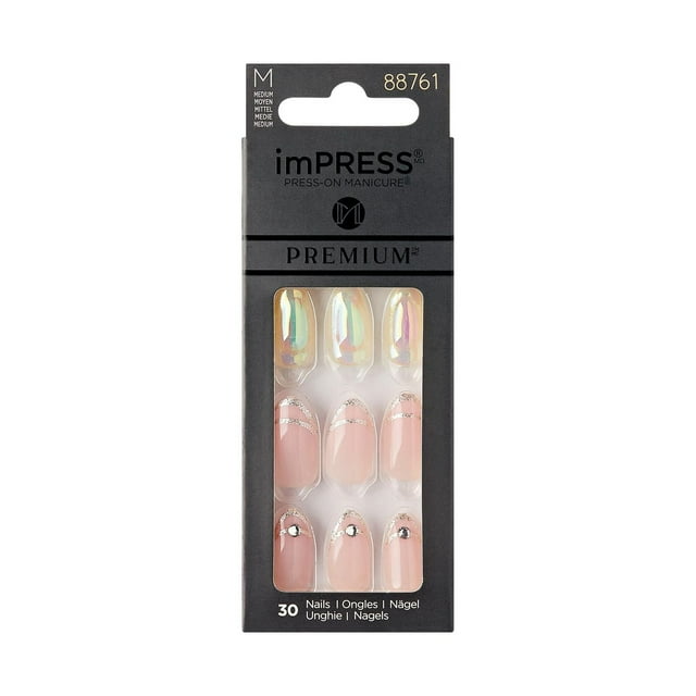 KISS ImPress Premium - Fake Nails, 30 Count, Short