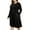 Black, variant on POSESHE Women's Plus Size Winter Casual Dress,Long Sleeves,Loose Flowy Dress With Pockets,Black,L