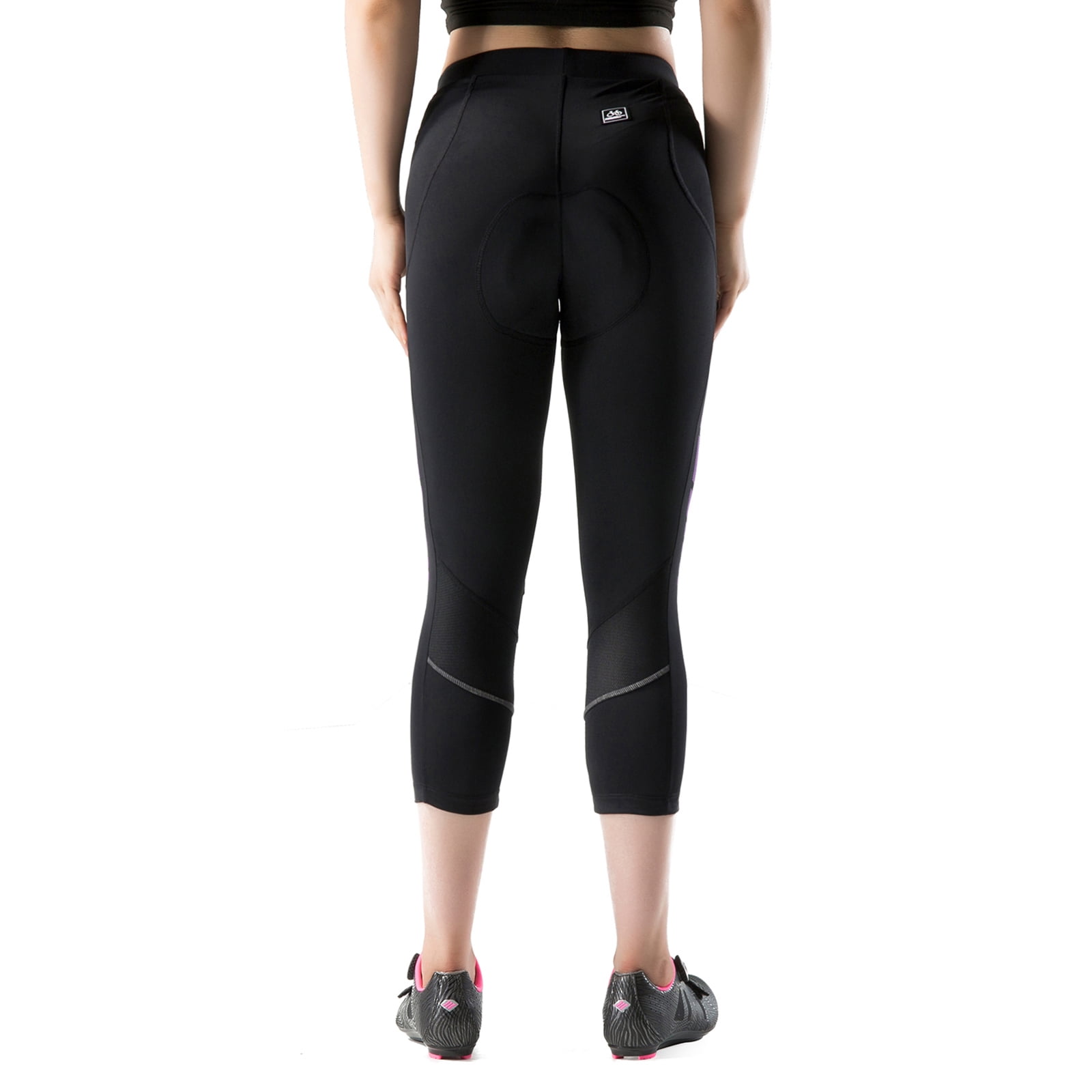 Santic Short Cyclisme Femme Rembourré 4D – Poches Latérales, Ceinture Confort, Cuissards Anti-Glisse