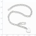 thumbnail image 2 of 925 Sterling Silver Heart Dangle Bracelet Charm Love, 2 of 6