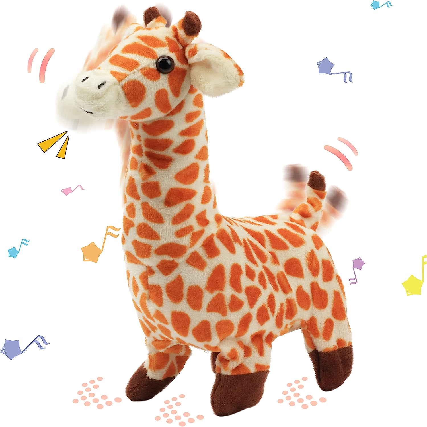 Hopearl Hopping Giraffe Interactive Electronic Plush Toy with Sounds