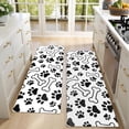 thumbnail image 4 of Kitchen Rugs Sets Of 2,Pet Paw Print and Bone Anti Fatigue Kitchen Mat Rugs Non Slip Washable,Decorative Kitchen Floor Mats for Kitchen,Sink,Laundry,17"X47", 4 of 5