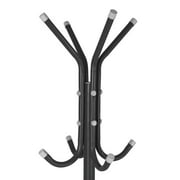 OxGord Coat Rack Hall Tree Freestanding 12 Hooks Stainless Steel 5.6 ft