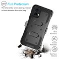 thumbnail image 6 of For Motorola Moto G Power 5G 2024 Case, Takfox Heavy Duty Rugged Defender Full Body Protection Phone Case Cover with Swivel Belt Clip Holster & Built in Screen Protector - Black, 6 of 9