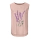 thumbnail image 4 of Blusa informal de lino y algodón sin mangas con cuello redondo bordado para mujer, 4 of 8