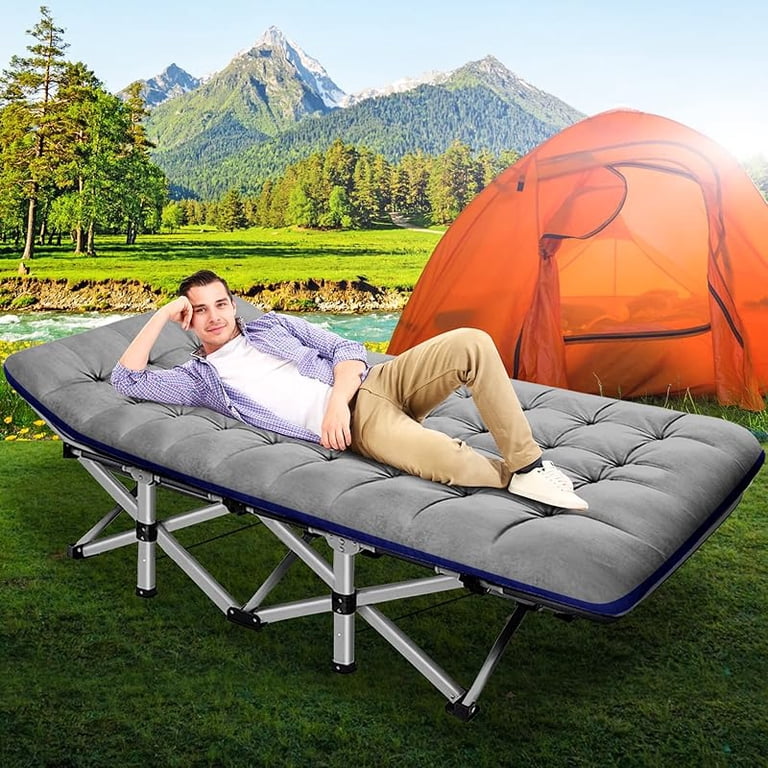 Outdoor Bed ABORON Folding Camping Cot For Adults - Heavy Duty With ...