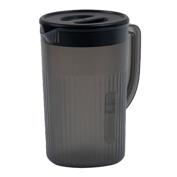 Pitycbo Pitcher with Lid Ice Tea Kettle Lemonade Kettle Fridge Jug Water Jug with Handle Black
