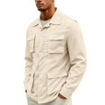 thumbnail image 6 of GrmtClth Men's Cargo Jacket Lapel Collar Button Down Long Sleeve Tops Lightweight Utility Coat Multi Pockets Casual Outdoor Workwear Outerwear, 6 of 9