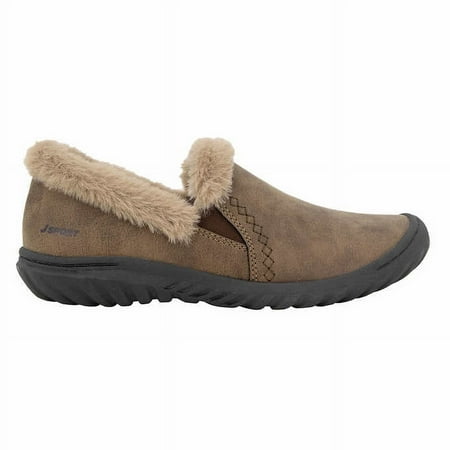 

JSport Ladies Faux Fur Lined Moccasin Women s Slip On Shoe