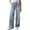 Light Blue, variant on Jeans Women's Casual Wide Leg Denim Pants Relaxed Fit Blue Black White Everyday Jeans with Comfort Rise Flowy Solid Full Length Blue L