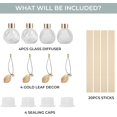 thumbnail image 4 of 4Pcs Reed Diffuser Set with Metal Golden Decoration, 3.5oz-4.2oz Empty Reed Diffuser Bottles with 20Pcs Reed Diffuser Sticks, Unique Design Bottles for Home and Office (2 Twill + 2 Spiky Ellipsoidal), 4 of 7