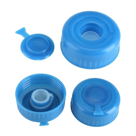 HERCHR 5PCS 3 & 5 Gallon Water Jug Cap Replacement Non Spill Bottle Caps with Cap-Opener Anti Splash