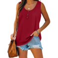 thumbnail image 6 of Plus Size Blouse for Women Women Summer Sleeveless Casual Solid Color O Neck T Shirt Tops Blouse, 6 of 7