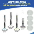 thumbnail image 3 of 4 Pack 2124 Spinwave Mop Pad Replacement Pads Compatible with Bissell Spinwave Mops 2039 2037 2039A Series Steam Mop Pads for Bissell Spinwave Hard Floor Cleaning Kits 4 Scrubby Pads., 3 of 19