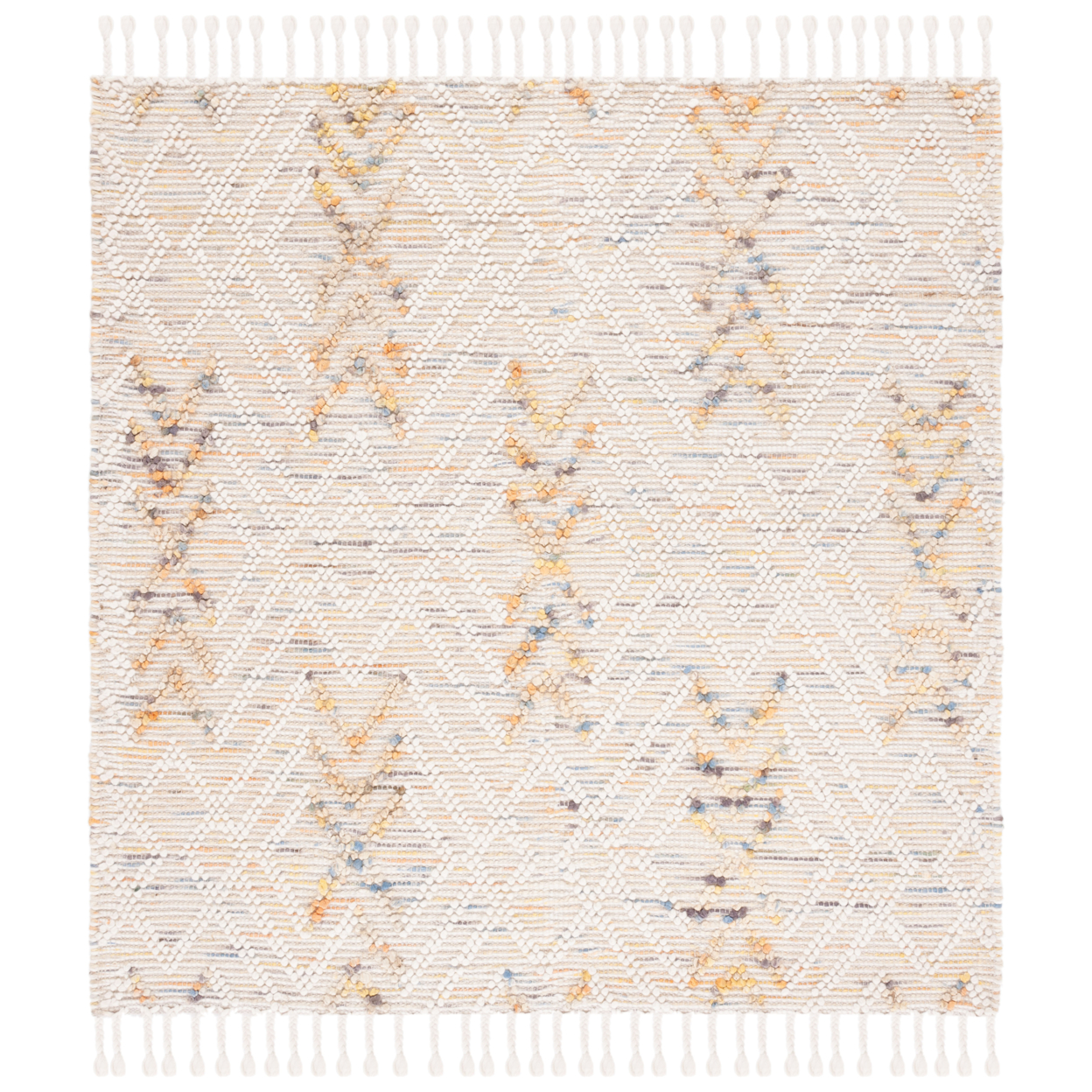 SAFAVIEH Natura Keith Geometric Area Rug, Ivory/Orange, 4' x 6'