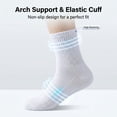 thumbnail image 6 of Womens Thin Cotton Mini Crew Socks 10 Pairs Breathable Athletic Gym Ankle Socks Daily Casual Running Sport Socks, 6 of 7