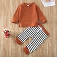 thumbnail image 2 of Bébé Garçon Coton Sweat-Shirt à Manches Longues + Leggings à Manches Longues Rayés, 2 of 7