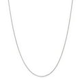 thumbnail image 1 of Real 14kt White Gold .8mm Diamond Cut Cable with Lobster Clasp Chain; 16 inch; for Adults and Teens; for Women and Men, 1 of 6