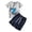 Grey, variant on ibiyuan Size 8 Boys Clothes Boys Casual Summer Short Sleeve Outfit Set Cute Print Lightweight Short Sleeve T Shirt and Shorts 2 Pieces,5-6 Years,Grey