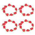 thumbnail image 2 of 100Pcs Fabric Roses with Leaves Mini Ribbon Bows Fabric Artificial Flower Applique for Crafting Sewing, 2 of 9
