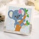 thumbnail image 4 of Cuadros Decorativos Cuadro de arte de cristal redondo completo de animales de dibujos animados de pintura de diamante DIY (DXZ066) DQrwqpou Nuevos Originales, 4 of 9