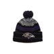 thumbnail image 1 of Gorro New Era Baltimore Ravens con Pompon Morado, 1 of 1