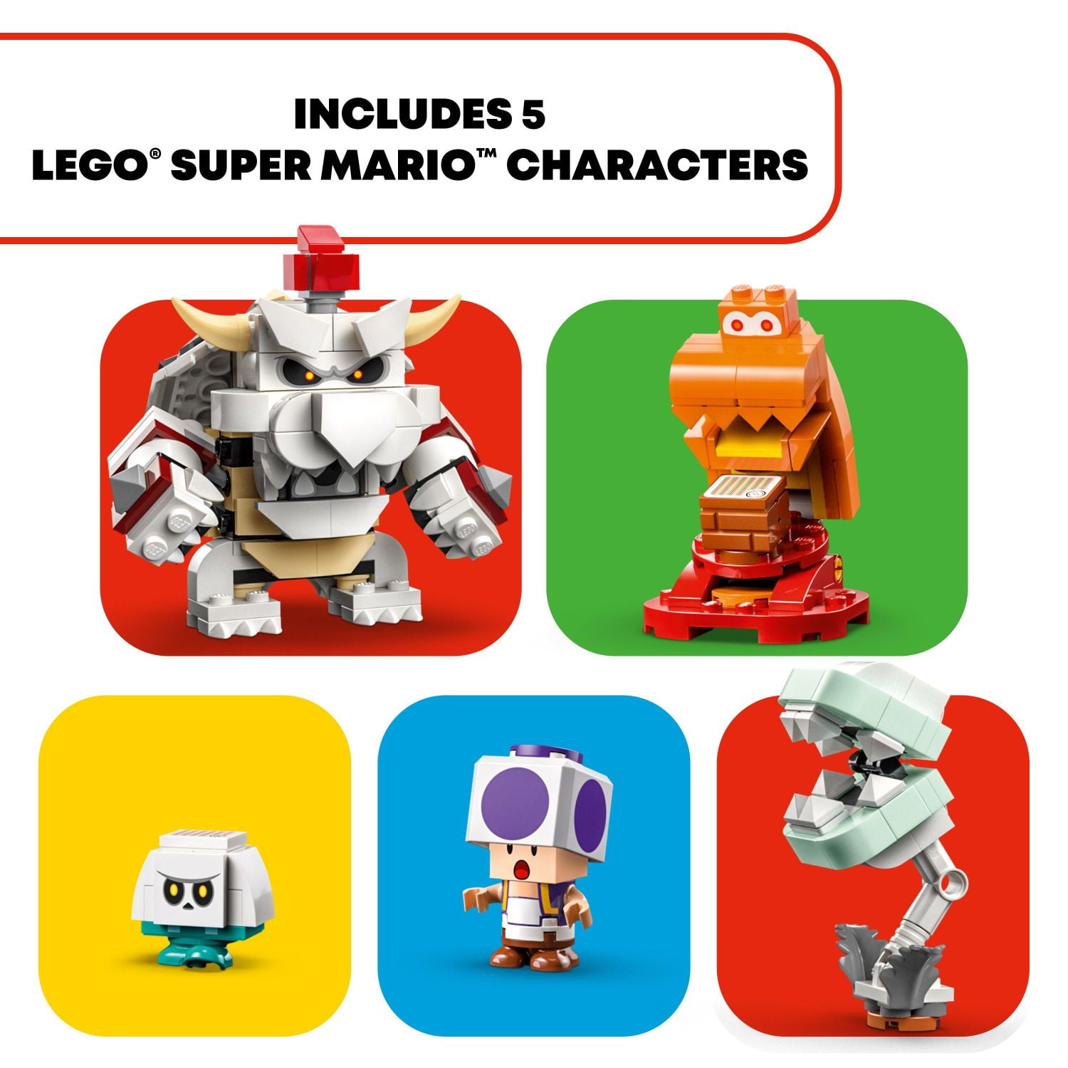 LEGO Super Mario Dry Bowser Castle Battle Expansion Set, Buildable Game with 5 Toy Figures Included, Super Mario Gift for Kids Ages 8+, 71423