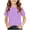 Purple, variant on Klisyaur Girls Short Sleeve Tshirt Crew Neck Pleated Tops Summer Solid Color Casual Shirts for Boys Girls