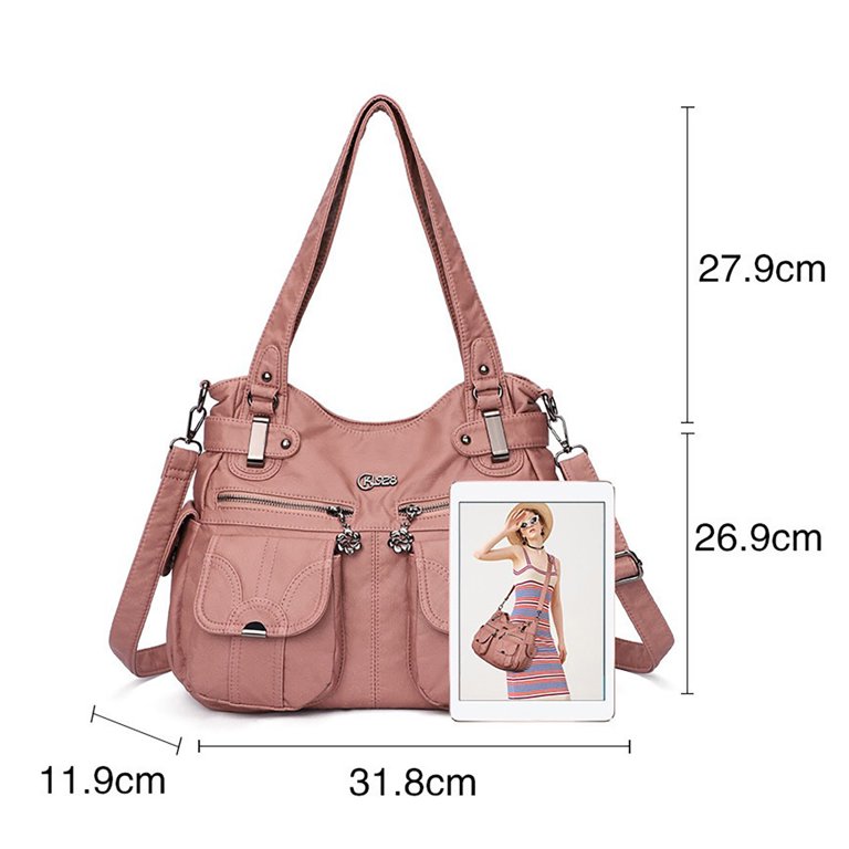 Pmuybhf Summer Handbags for Women 2024 Trendy Small Handbags for Women Trendy Leather Fashion Cosmetic Bag for Foreign Trade Large Capacity High