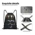 thumbnail image 3 of Kdxio Royal Skull With Golden Crown Print Drawstring Backpack Bag,Waterproof Draw String Back Sack, Gym Drawstring Bags Swim Bag For Unisex, 3 of 5