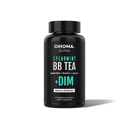 Spearmint BB Tea with DIM Supplement Caffeine Free Capsules Women's Hormone Balance, Cystic (Best Vitamins For Cystic Acne)