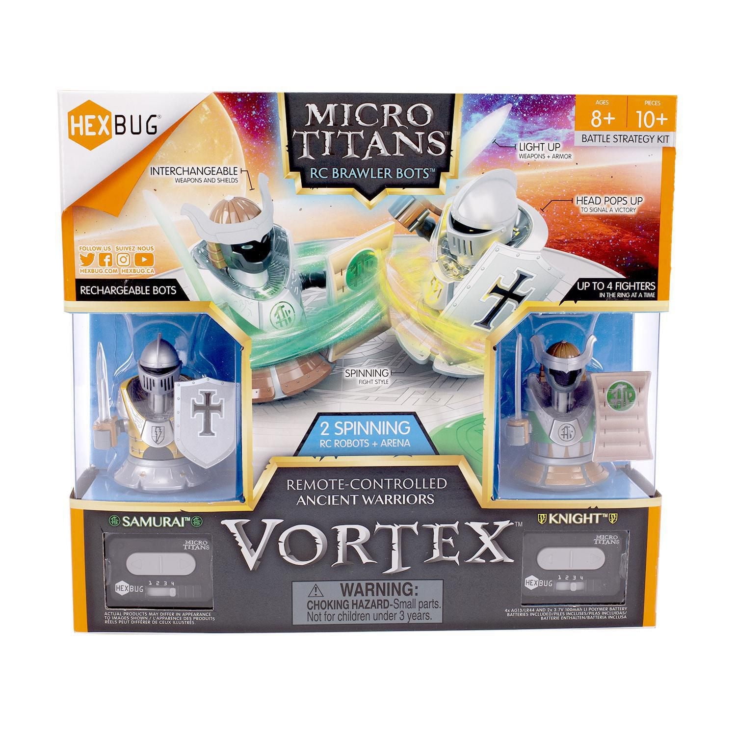 Hexbug Micro Titans Vortex Knight vs Samurai