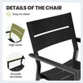 thumbnail image 3 of Crestlive Products Set of 4 Aluminum Outdoor Chairs Dining Set with Arm, Gray, 3 of 7