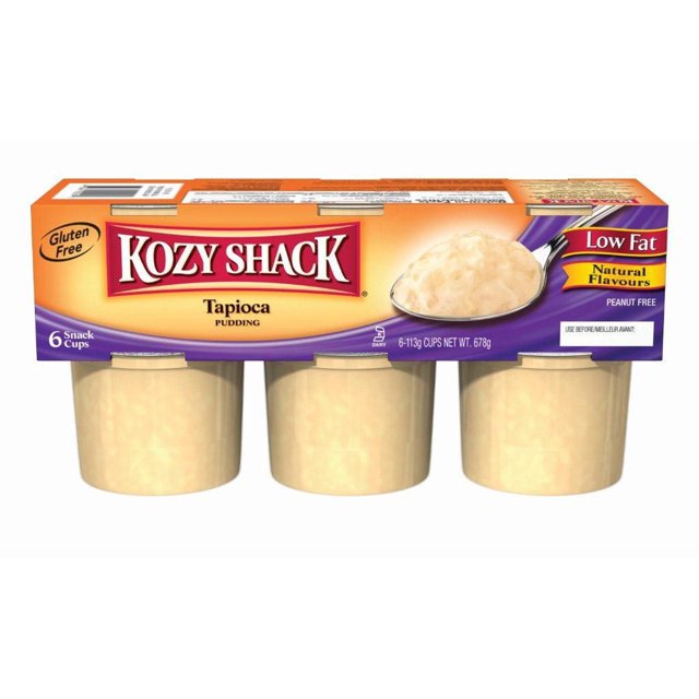 Kozy Shack Gluten Free Tapioca Pudding, 6x113g