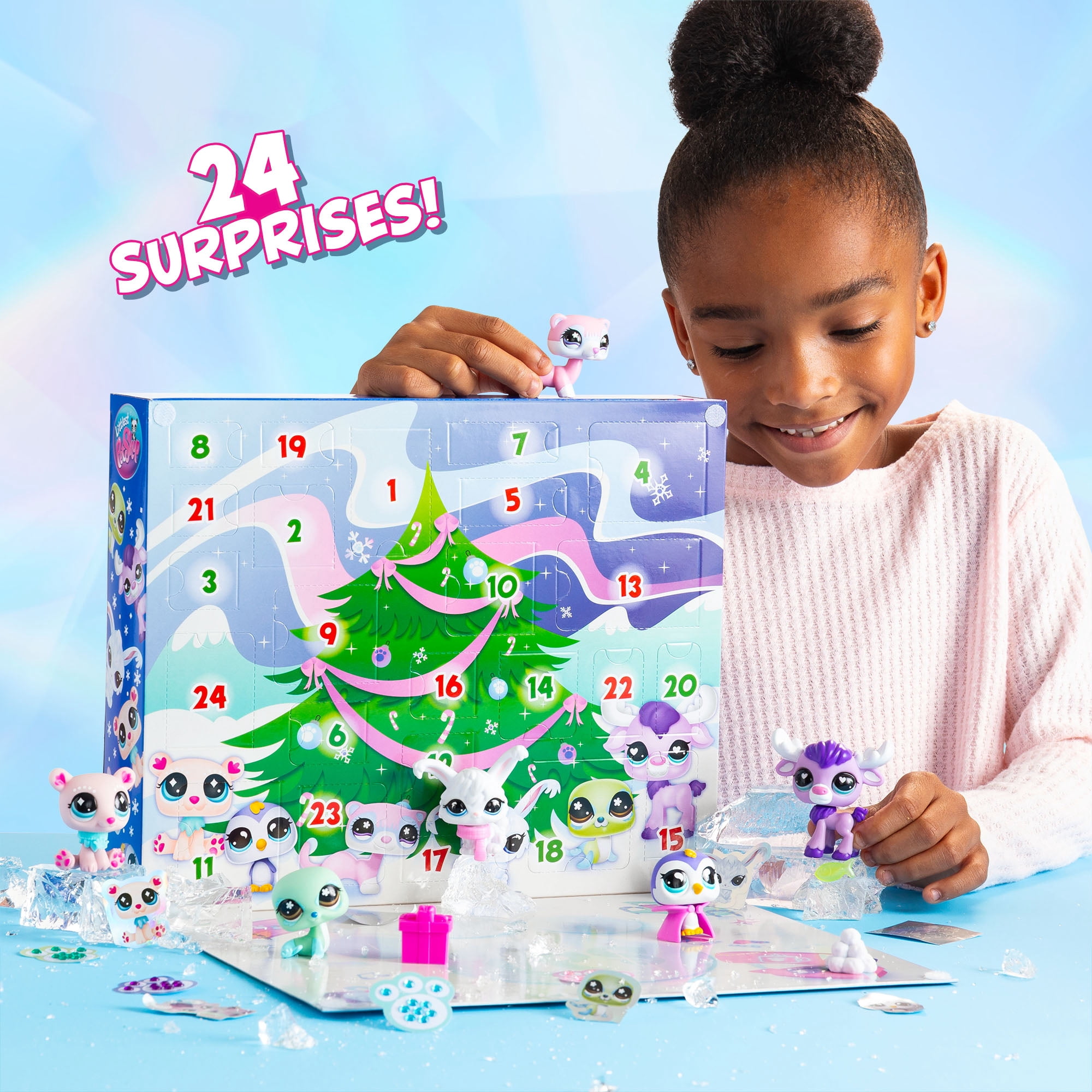 Littlest Pet Shop Glam Glacier Holiday Advent Calendar Countdown to Christmas for Kids