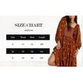 thumbnail image 5 of Women's Flower Embroidered Maxi Dress Lantern Sleeve Square Neck Tiered Flowy Spring Fall Dress, 5 of 5