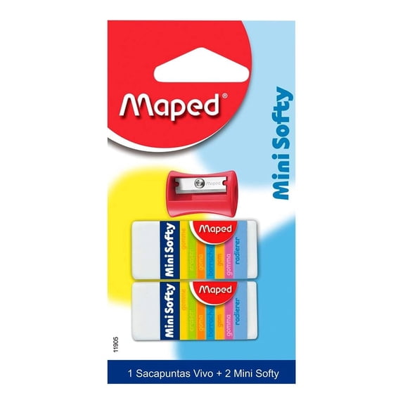 Goma para borrar con sacapuntas Maped 3 pzas