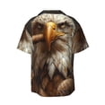 thumbnail image 6 of Daiia Funny Bald Eagle Men's Linen Shirts Short Sleeve Casual Shirts Button Down Shirt for Men Beach Summer Wedding Shirt-4X-Large, 6 of 6