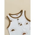 thumbnail image 5 of TSEXIEFOOFU Baby 2PCS Pants Suit, Sleeveless Sun Patterns O-Neck T-Shirt, Elastic Waistband Short Pants, Toddler Summer Wear Clothes, 5 of 8