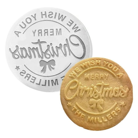 

Christmas Cookie Stamp | Home Use Baking Cookie Stamp Mold for Women Men | Round Unique Biscuit Mold for Fondant Cookie Cakes Cupcakes