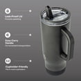 thumbnail image 2 of TAL 32oz Stainless Steel Skye Tumbler with Flip-Up Straw, Black, 2 of 8