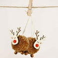 thumbnail image 3 of Dengmore 2pcs Christmas Decoration Felt Deer Pendant Christmas Tree Hanging Ornament Christmas Gift Party Holiday Decor, 3 of 5